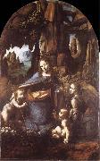 LEONARDO da Vinci Madonna in the rock grottos oil painting on canvas
